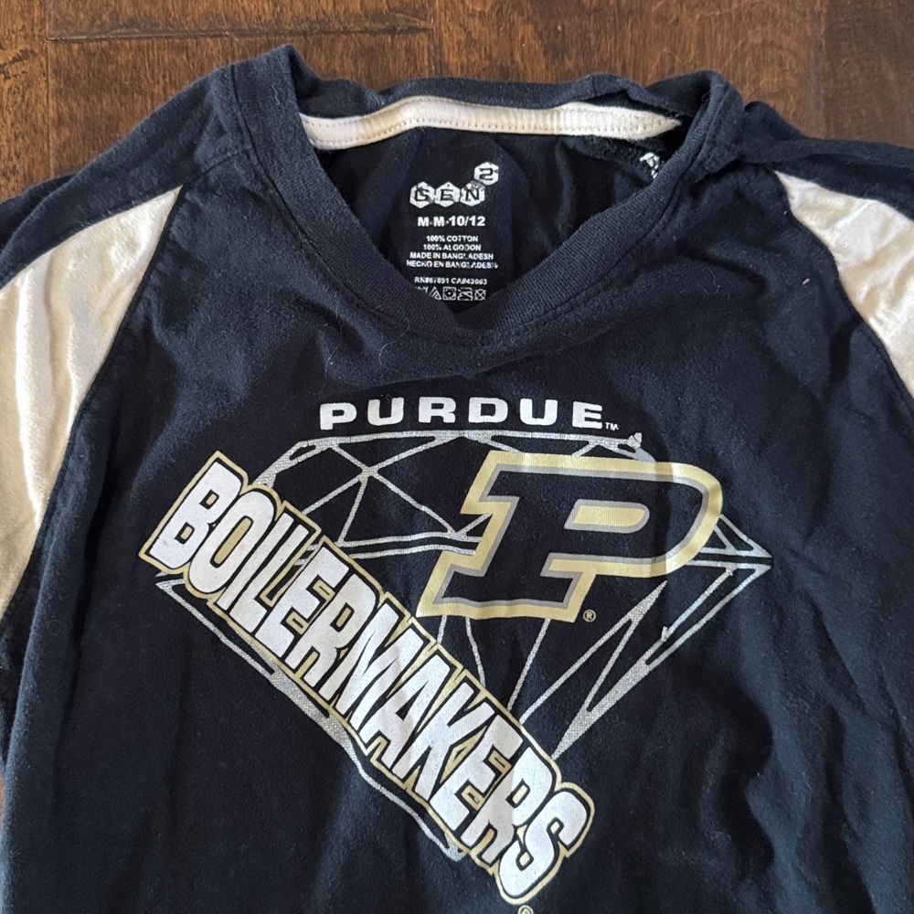 Purdue Boilermakers Black and Gold and White Outfit